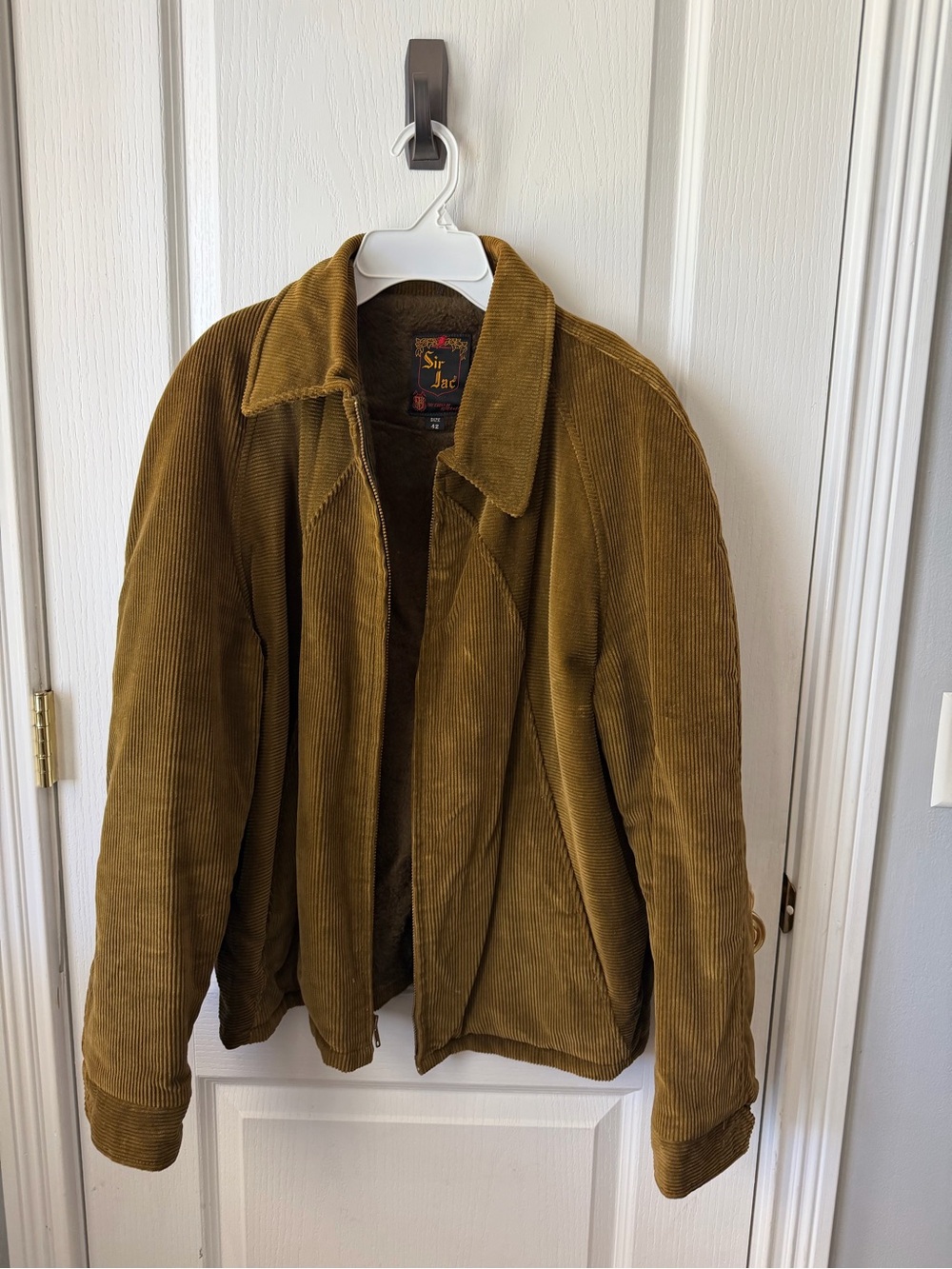 Vintage Corduroy Bomber Jacket in Olive Brown